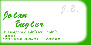 jolan bugler business card